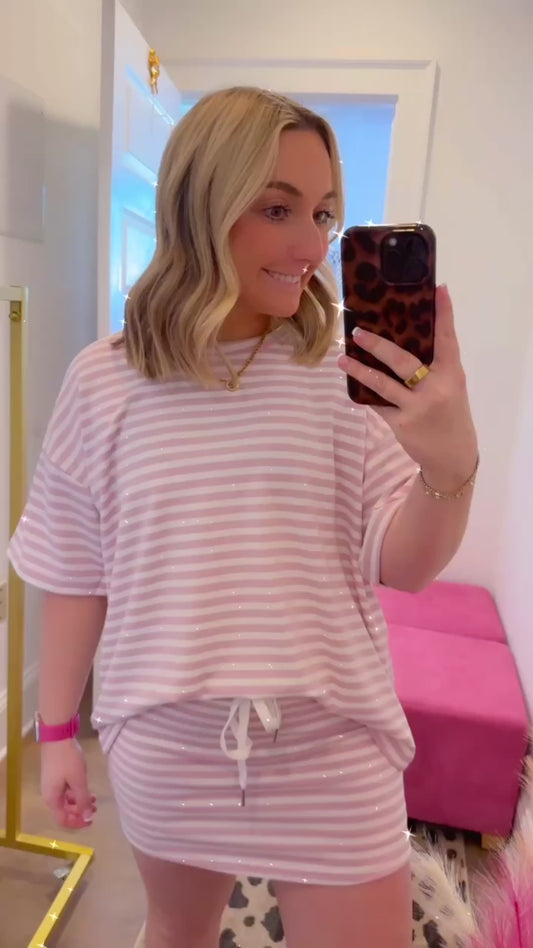 Light Pink Striped Set