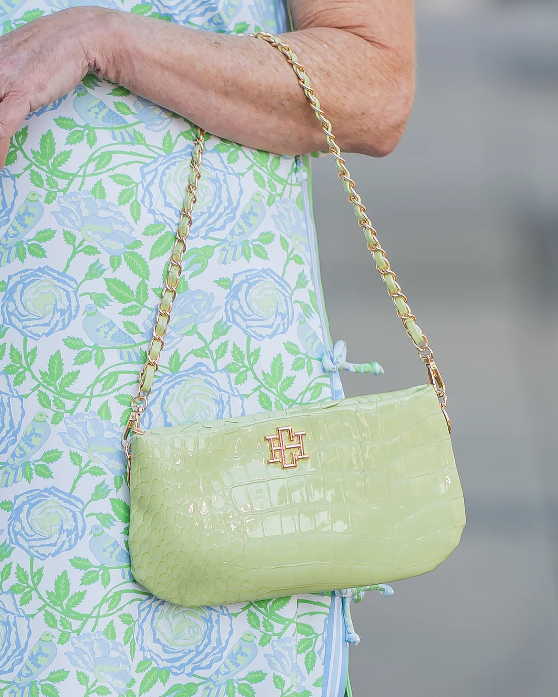 Livi Crossbody | Lime Patent EC