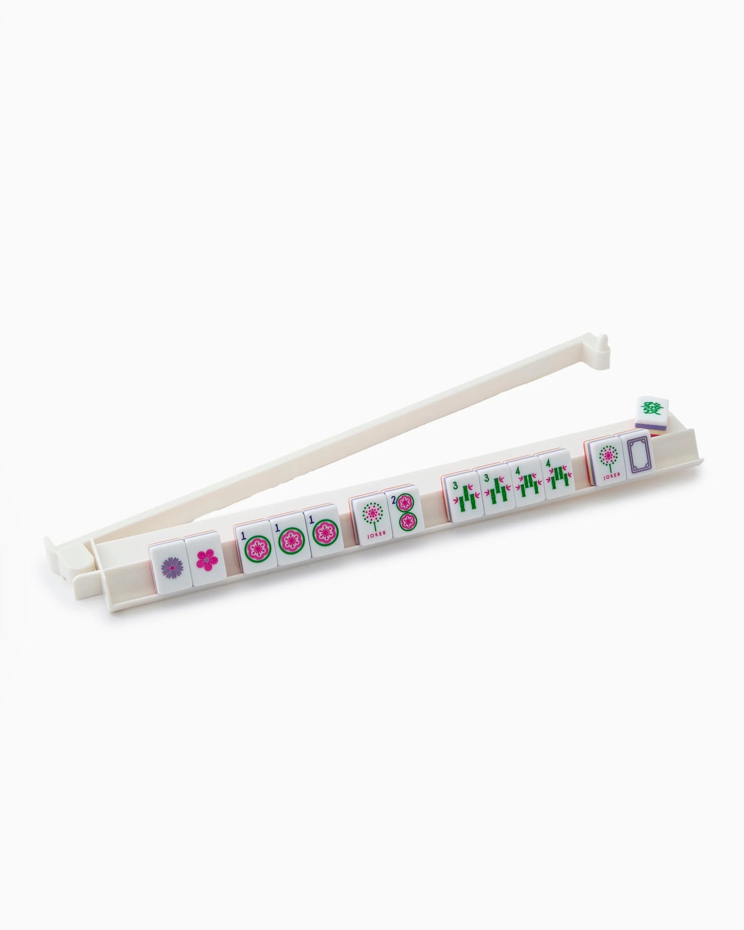 Oh My Mahjong | White Acrylic Rack & Pushers Set